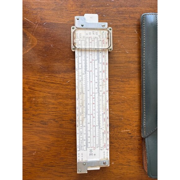 Vintage Keuffel & Esser Slide Ruler K&E Leather Case Concise - Picture 3 of 5